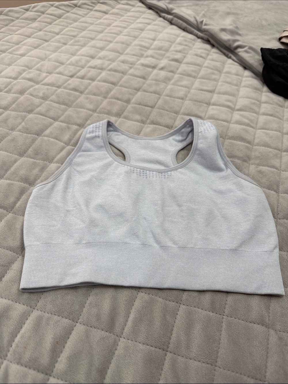H&M Light Gray Seamless Racerback Sports Bra